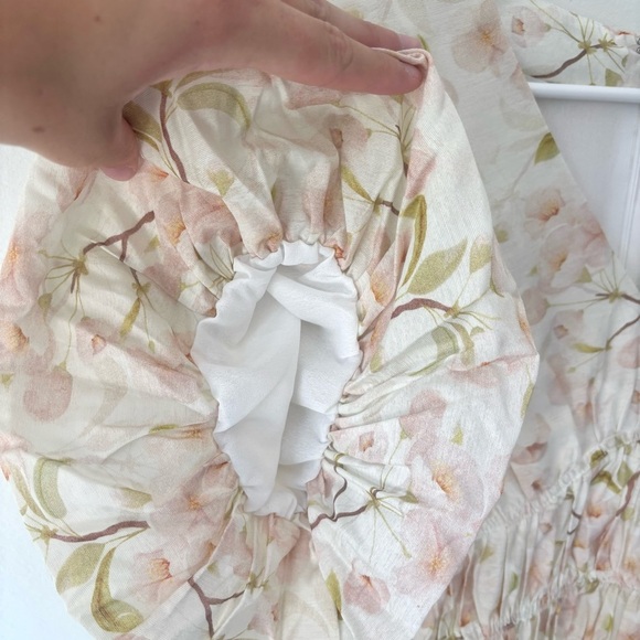 En Saison Callie Mini Dress Floral Puff Sleeve Babydoll Cottagecore Feminine - Picture 4 of 14